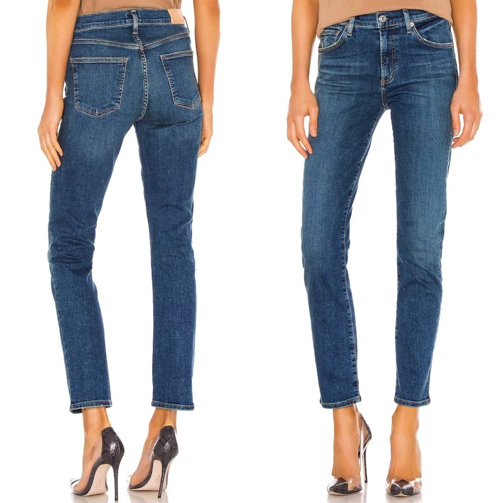 Citizens Of Humanity Indigo Blue Straight Leg Jeans